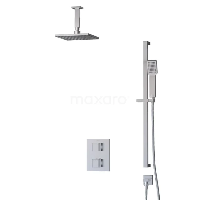 Cubic Rain shower Built-in | Chrome 20 cm Rain shower Thermostatic BIC22-00321