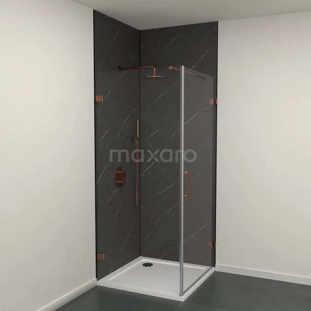 SPC Wandpaneel-Set | 90x90x260 cm | Schwarzer Marmor WP01-2609-01-01