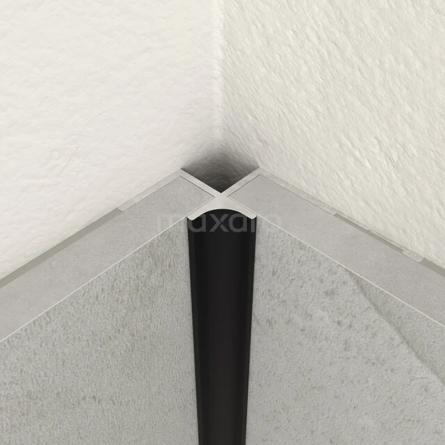 Inneneckprofil-Wandpaneele | 280 cm | Matt Schwarz | Aluminium WPP01-MB