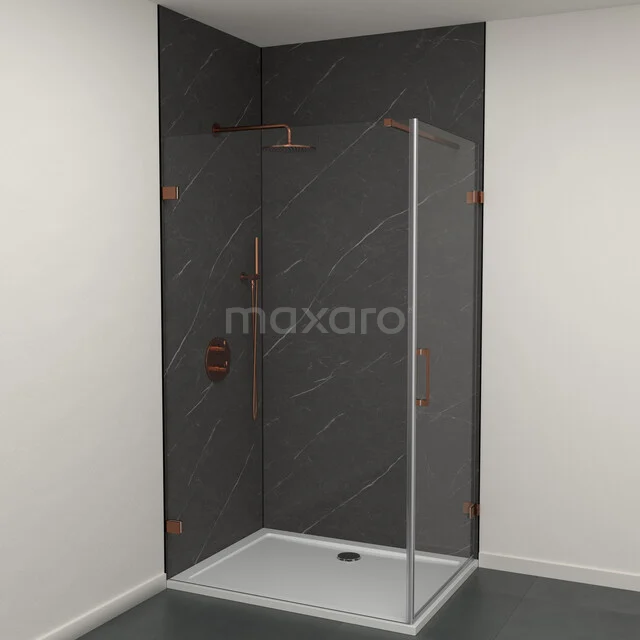 SPC Wandpaneel-Set | 90x120x260 cm | Schwarzer Marmor WP01-2609-01-02