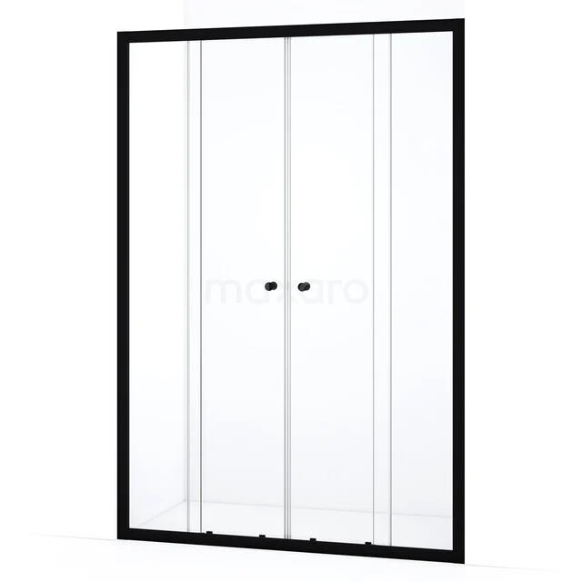 Ruby Allure Shower door | 145 cm Matte black Clear glass Sliding door S1680-1400M