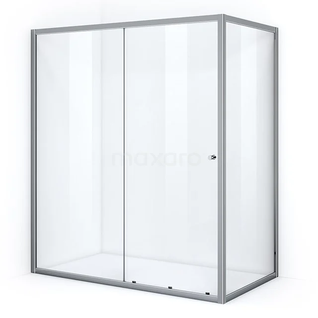 Duschkabine Ruby Allure Clear 180x90cm aus klarem Sicherheitsglas mit Schiebetür Chrom L0920-1809C Glas Duschkabine mit breiten Aluminium Profilen, Klarglas und Schiebetür, ideal für moderne Bäder.