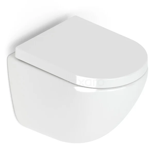 Wand-WC ohne Rand Colorato Weiß glänzend 300.0377