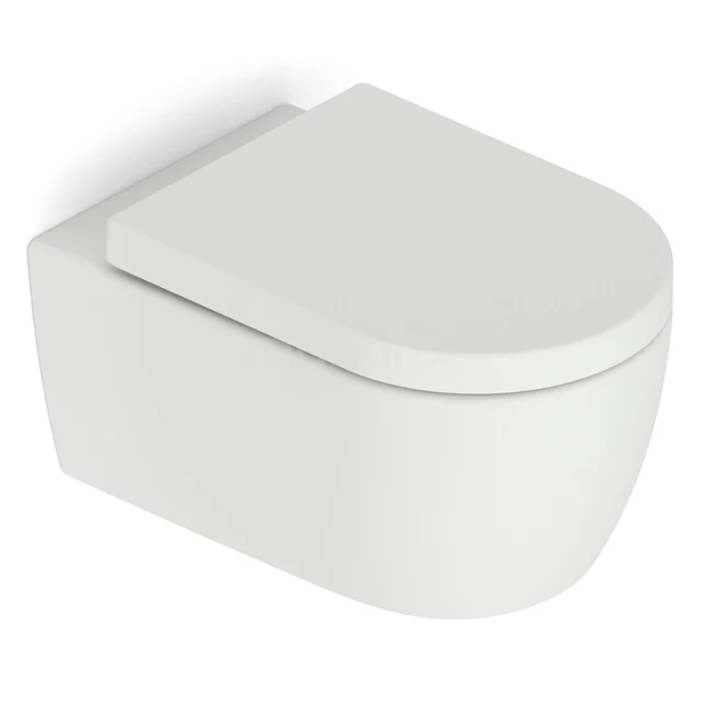 Hangend Toilet zonder Spoelrand Senza Mat wit 300.0382MW