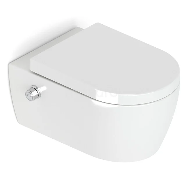Hangend Bidet Toilet Zonder Spoelrand Doppio Glanzend wit 400.0105