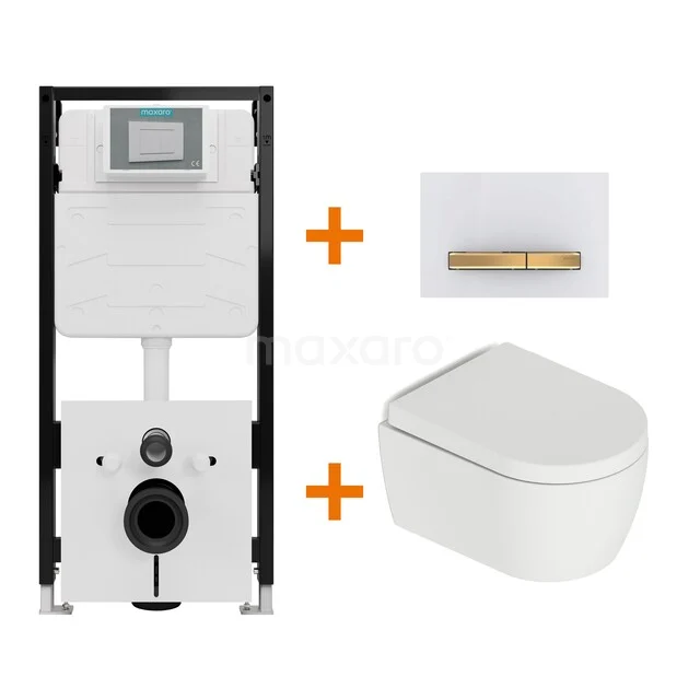 WC-Set Matt Weiß mit Rand + Maxaro Flush Slim Pro Unterputzspülkasten mit Schalldämmung TOI3255 WC-Set Matt Weiß mit Rand + Maxaro Flush Slim Pro Unterputzspülkasten mit Schalldämmung TOI3255