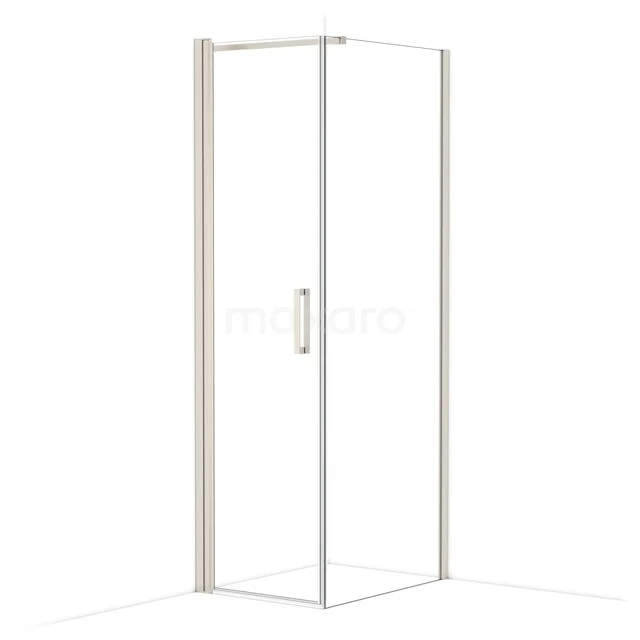 Diamond Shower cabin | 80x60 cm Stainless steel Clear glass Pivot door Rectangle CDA10608110BR