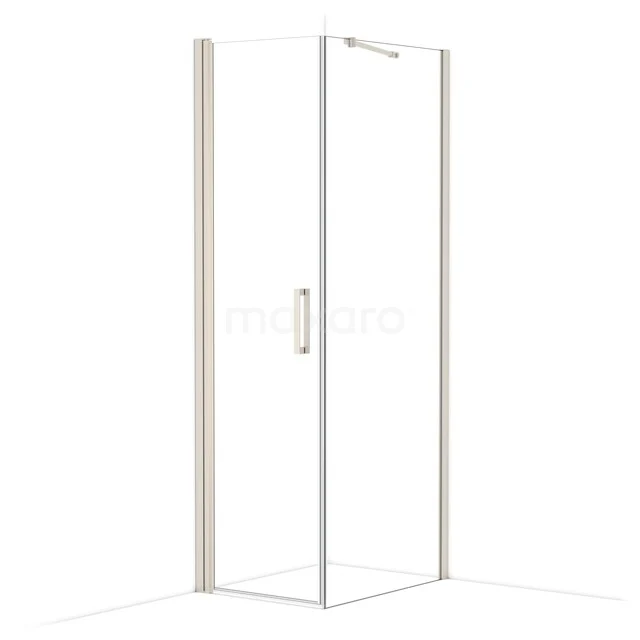 Diamond Shower cabin | 80x60 cm Stainless steel Clear glass Pivot door Rectangle CDA10608210BR