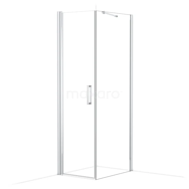 Diamond Douchecabine | 80x60 cm Chroom Helder glas Draaideur Rechthoek CDA10608210CN