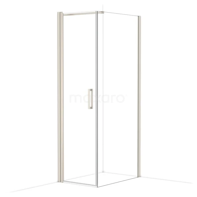 Diamond Shower cabin | 90x60 cm Stainless steel Clear glass Pivot door Rectangle CDA10609110BR