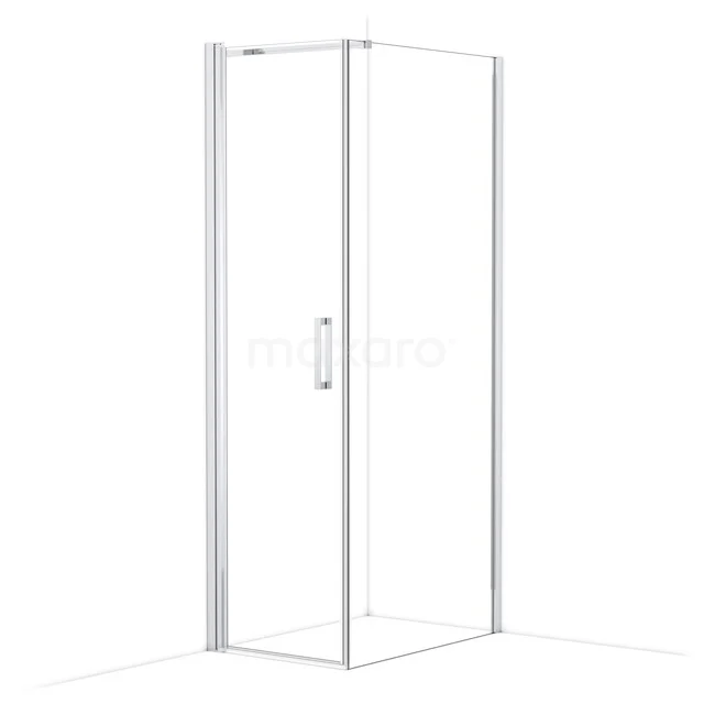 Diamond Douchecabine | 90x60 cm Chroom Helder glas Draaideur Rechthoek CDA10609110CN