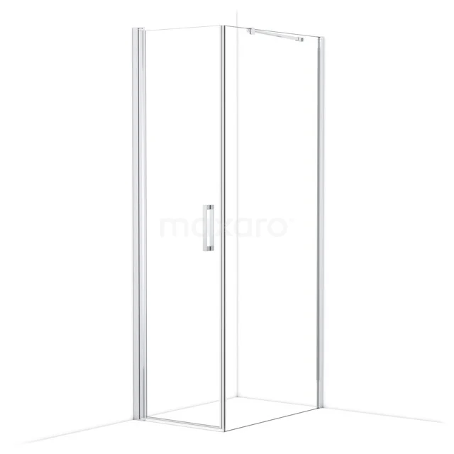 Diamond Duschkabine | 90x60 cm Chrom Drehtür Rechteck CDA10609210CN