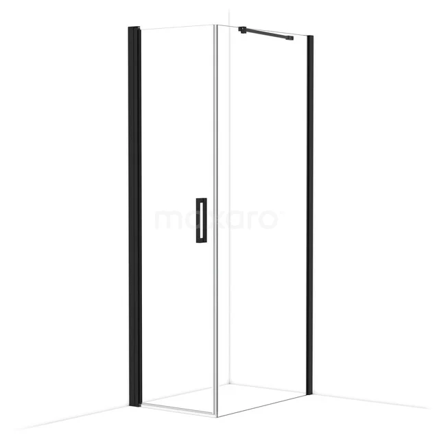 Diamond Douchecabine | 90x60 cm Mat zwart Helder glas Draaideur Rechthoek CDA10609210MBN