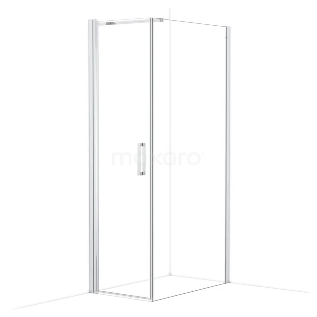 Diamond Shower cabin | 100x60 cm Chrome Clear glass Pivot door Rectangle CDA10610110CN