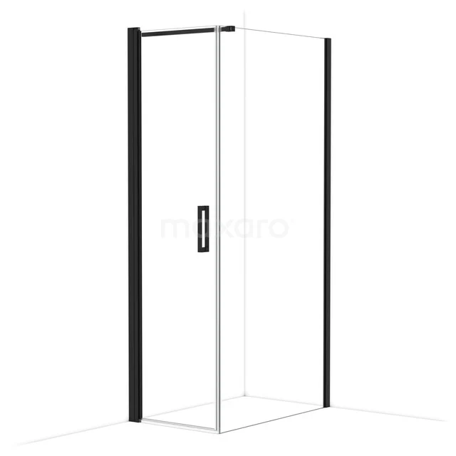 Diamond Douchecabine | 100x60 cm Mat zwart Helder glas Draaideur Rechthoek CDA10610110MBN