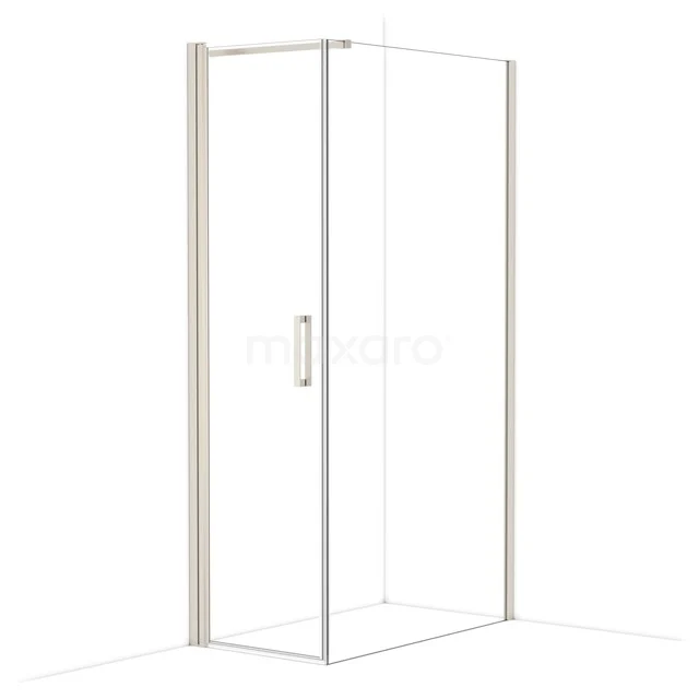 Diamond Shower enclosure | 110x60 cm Stainless steel Clear glass Pivot door Rectangle CDA10611110BR