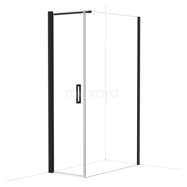 Diamond Douchecabine | 120x60 cm Mat zwart Helder glas Draaideur Rechthoek CDA10612110MBN