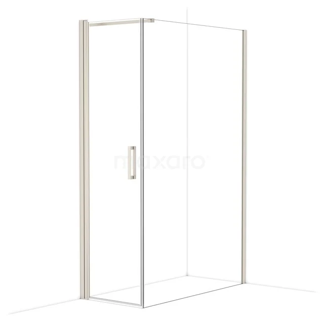 Diamond Shower cabin | 130x60 cm Stainless steel Clear glass Pivot door Rectangle CDA10613110BR