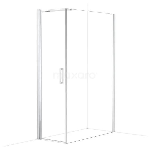Diamond Duschkabine | 130x60 cm Chrom Drehtür Rechteck CDA10613110CN