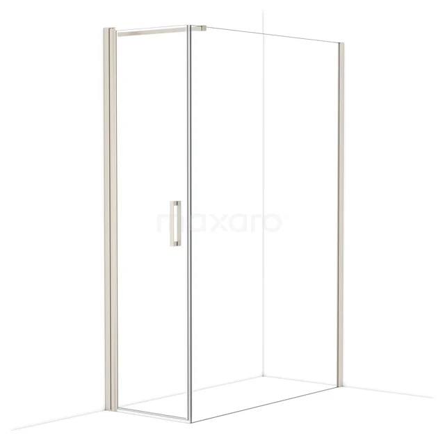 Diamond Duschkabine | 140x60 cm Edelstahl Drehtür Rechteck CDA10614110BR