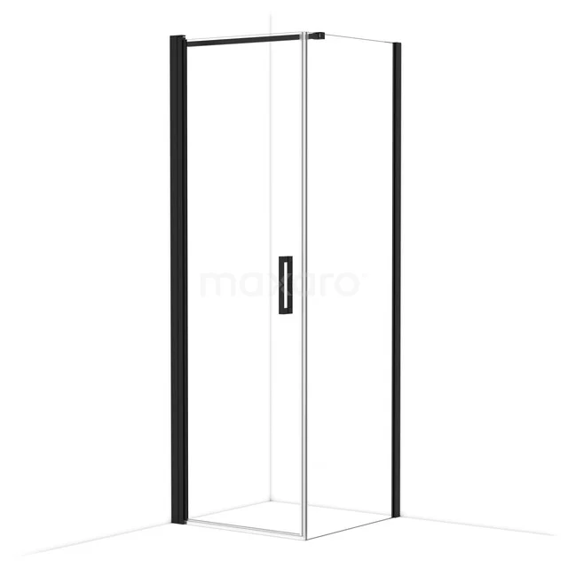 Diamond Duschkabine | 70x70 cm Matt Schwarz Drehtür Quadrat CDA10707110MBN