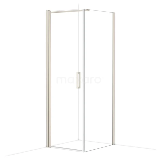 Diamond Shower enclosure | 80x70 cm Stainless steel Clear glass Pivot door Rectangle CDA10708110BR