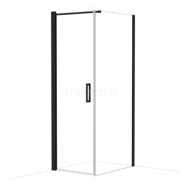 Diamond Douchecabine | 90x70 cm Mat zwart Helder glas Draaideur Rechthoek CDA10709110MBN