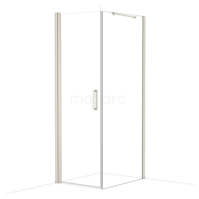 Diamond Duschkabine | 90x70 cm Edelstahl Drehtür Rechteck CDA10709210BR