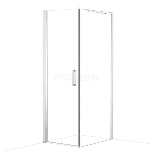 Diamond Shower cabin | 90x70 cm Chrome Clear glass Pivot door Rectangle CDA10709210CN