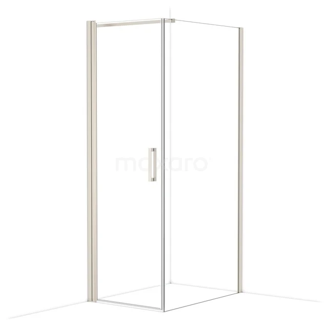 Diamond Shower cabin | 100x70 cm Stainless steel Clear glass Pivot door Rectangle CDA10710110BR