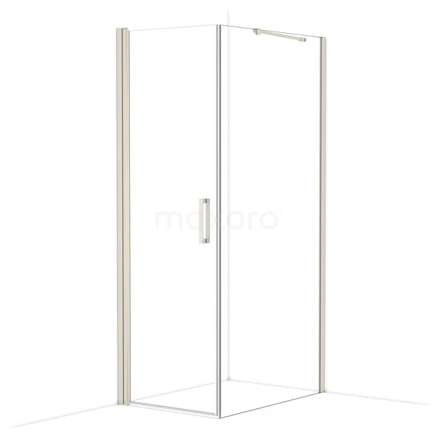 Diamond Shower cabin | 100x70 cm Stainless steel Clear glass Pivot door Rectangle CDA10710210BR