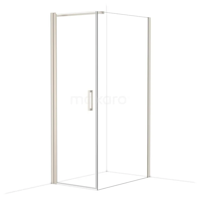 Diamond Shower enclosure | 110x70 cm Stainless steel Clear glass Pivot door Rectangle CDA10711110BR
