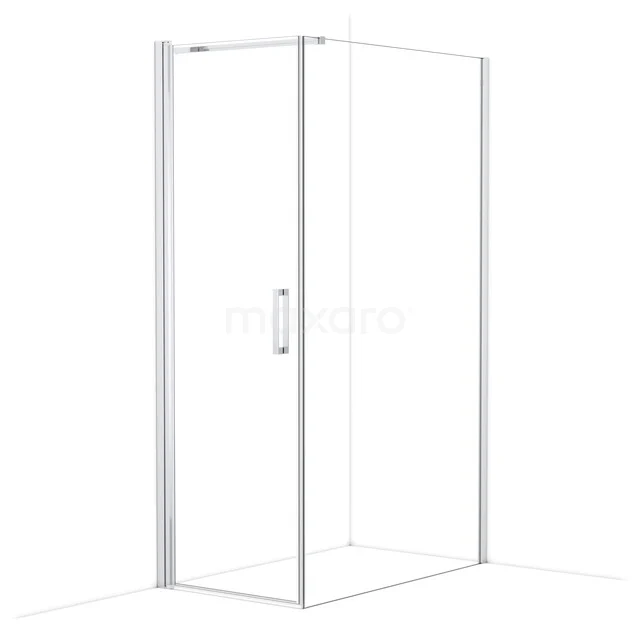 Diamond Duschkabine | 120x70 cm Chrom Drehtür Rechteck CDA10712110CN