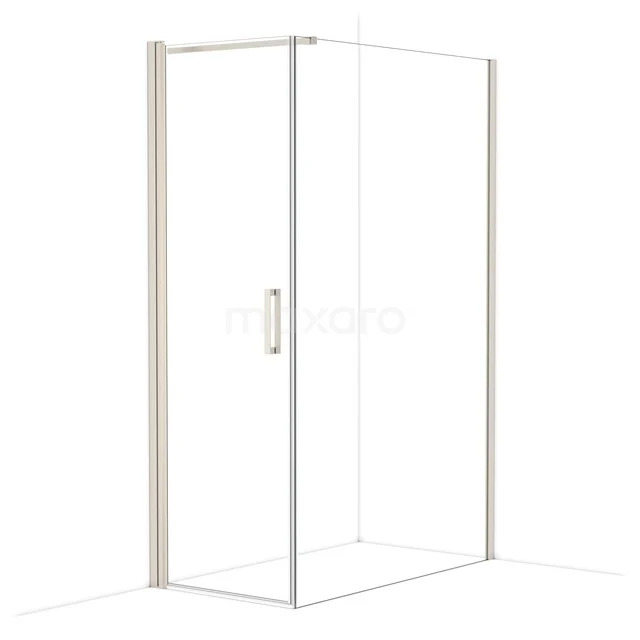 Diamond Shower cabin | 130x70 cm Stainless steel Clear glass Pivot door Rectangle CDA10713110BR
