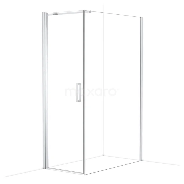 Diamond Shower cabin | 130x70 cm Chrome Clear glass Pivot door Rectangle CDA10713110CN