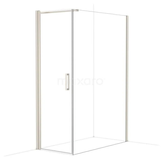 Diamond Shower enclosure | 140x70 cm Stainless steel Clear glass Pivot door Rectangle CDA10714110BR