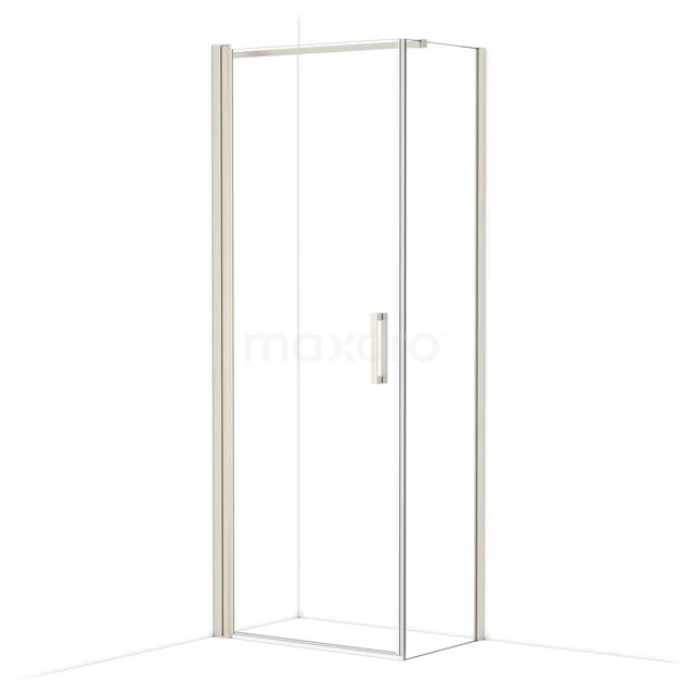 Diamond Shower enclosure | 80x50 cm Stainless steel Clear glass Pivot door Rectangle CDA10805110BR