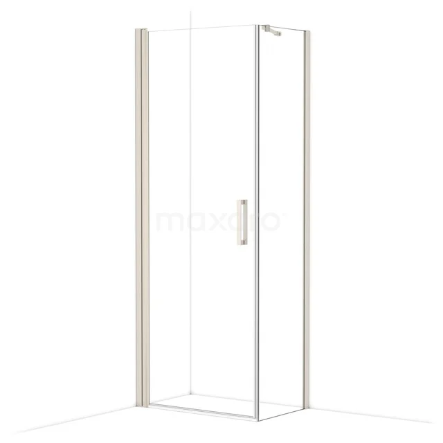 Diamond Shower enclosure | 80x50 cm Stainless steel Clear glass Pivot door Rectangle CDA10805210BR