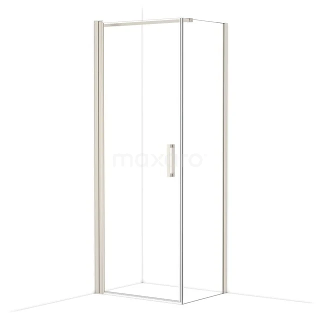 Diamond Duschkabine | 80x60 cm Edelstahl Drehtür Rechteck CDA10806110BR