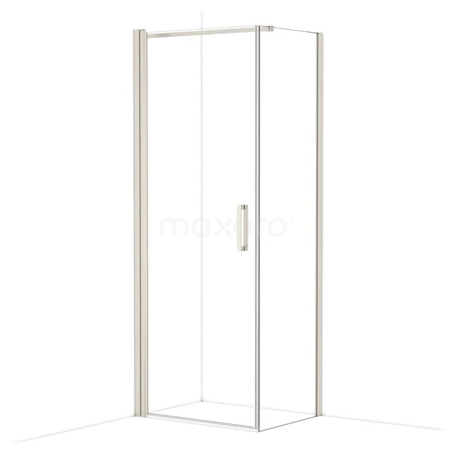 Diamond Shower cabin | 80x60 cm Stainless steel Clear glass Pivot door Rectangle CDA10806110BR