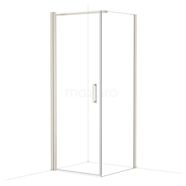Diamond Shower cabin | 80x80 cm Stainless steel Clear glass Pivot door Square CDA10808110BR