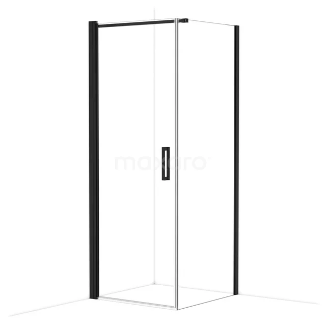 Diamond Shower cabin | 80x80 cm Matte black Clear glass Pivot door Square CDA10808110MBN