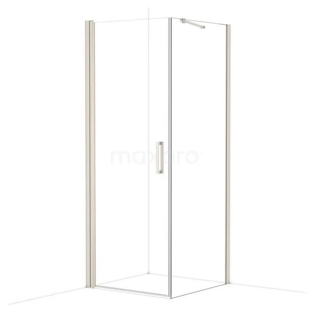 Diamond Shower enclosure | 80x80 cm Stainless steel Clear glass Pivot door Square CDA10808210BR