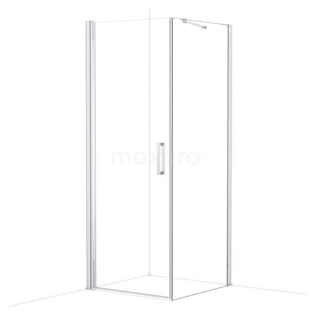 Diamond Shower cabin | 80x80 cm Chrome Clear glass Pivot door Square CDA10808210CN