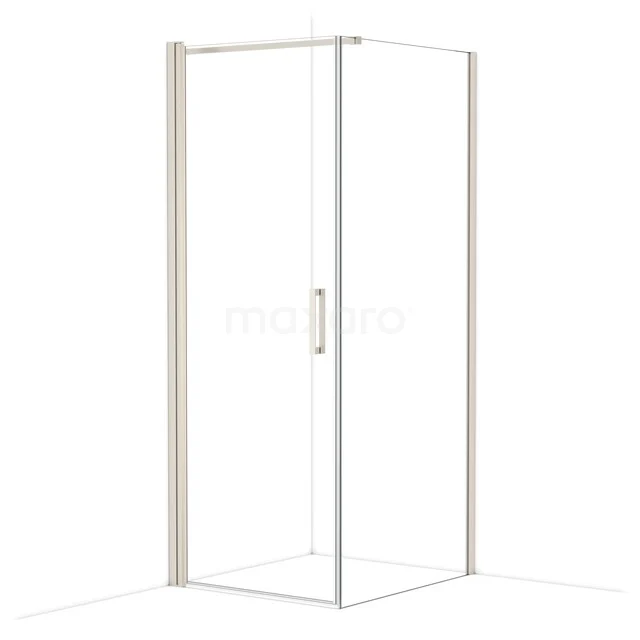 Diamond Shower cabin | 90x80 cm Stainless steel Clear glass Pivot door Rectangle CDA10809110BR