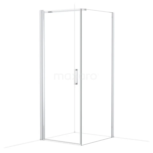 Diamond Douchecabine | 90x80 cm Chroom Helder glas Draaideur Rechthoek CDA10809110CN