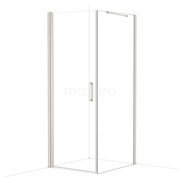 Diamond Shower enclosure | 90x80 cm Stainless steel Clear glass Pivot door Rectangle CDA10809210BR