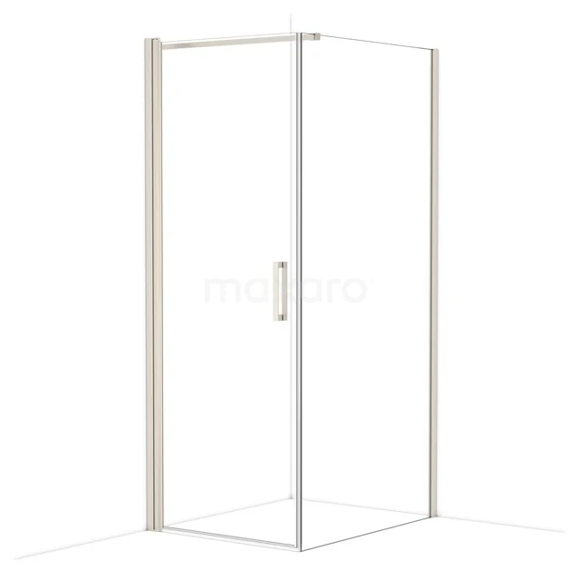 Diamond Duschkabine | 100x80 cm Edelstahl Drehtür Rechteck CDA10810110BR