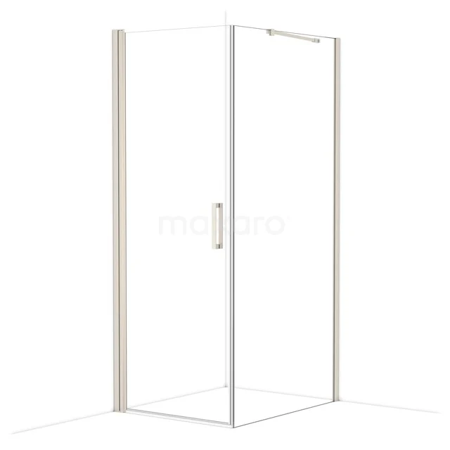 Diamond Shower enclosure | 100x80 cm Stainless steel Clear glass Pivot door Rectangle CDA10810210BR