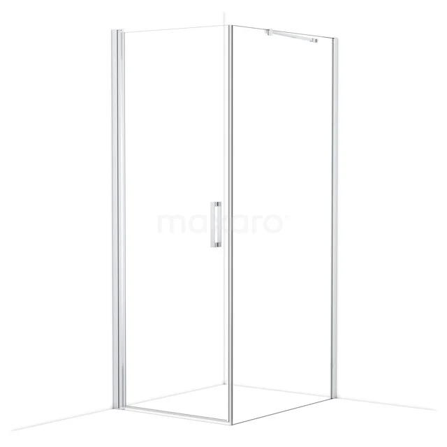 Diamond Douchecabine | 100x80 cm Chroom Helder glas Draaideur Rechthoek CDA10810210CN